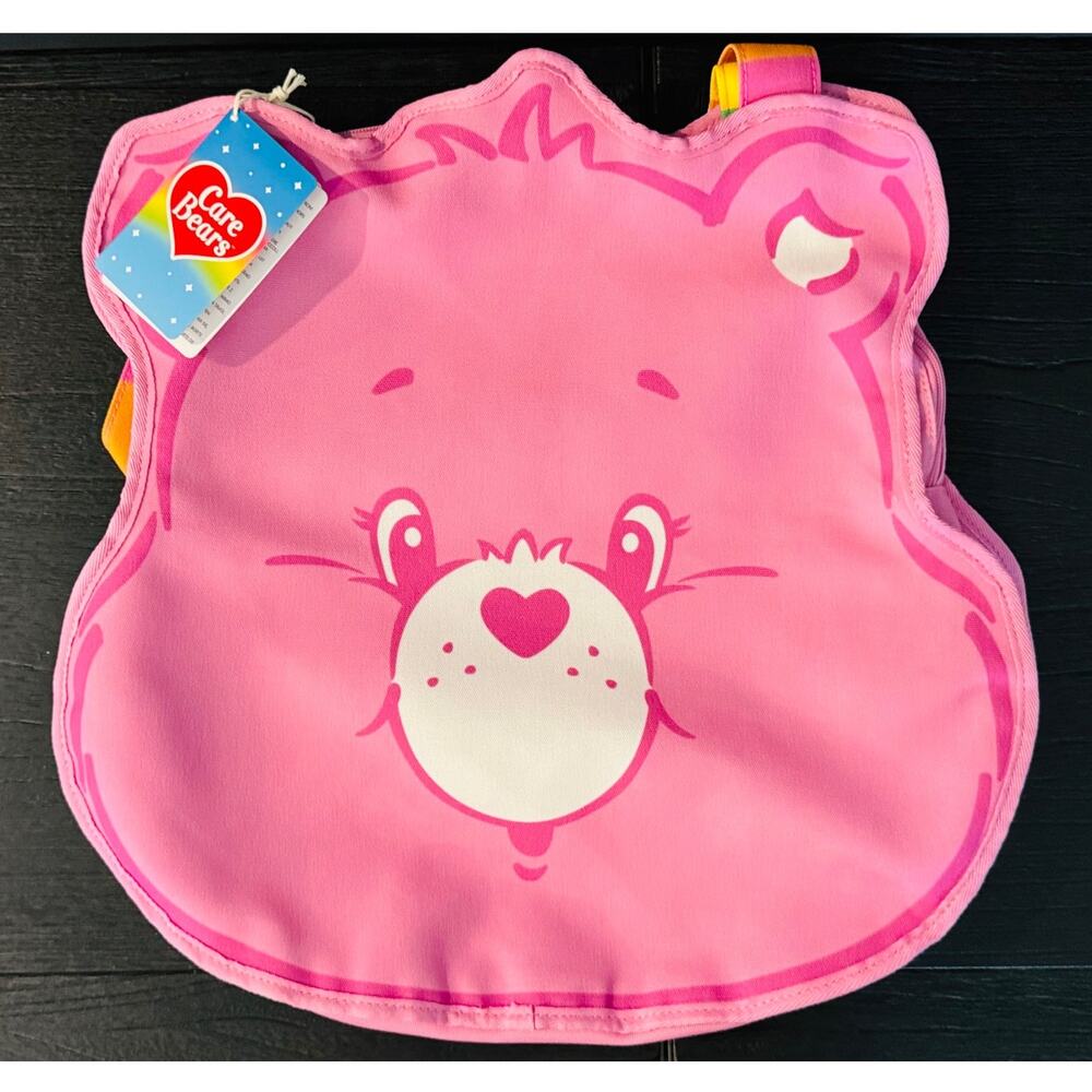 Loungefly Care Bears Cheer Bear Canvas Tote Bag NWT Zip Pink
